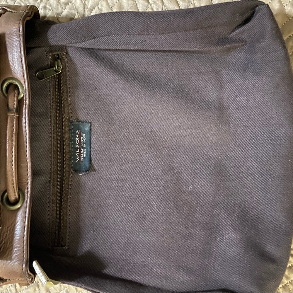 Vintage Wilsons Leather Brown Backpack Purse - Picture 6 of 6